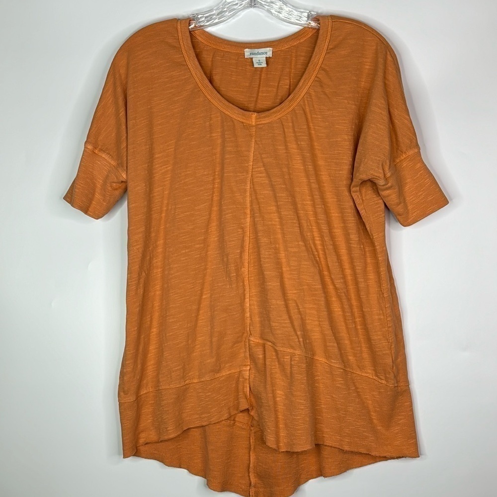 Sundance Orange oversized Short Sleeve Shirt Size Small